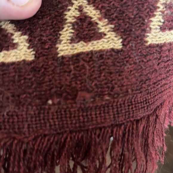 Vintage The Red Eye Southwestern Fringe Pullover Sweater Boho Casual Western - Picture 8 of 9